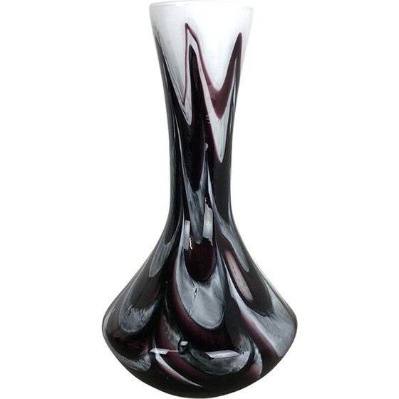 Image 1 of Vase vintage italien d'Opaline Florence en opaline multicolore