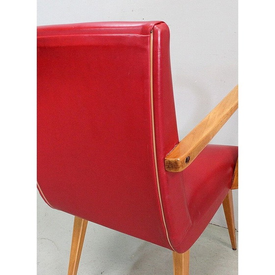 Image 1 of Fauteuil vintage en hêtre naturel clair, 1950