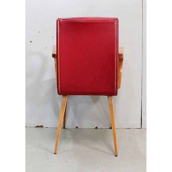 Image 1 of Fauteuil vintage en hêtre naturel clair, 1950