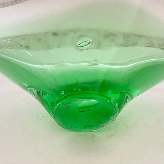Image 1 of Gondole vintage en verre de Murano vert pour Cristallo Venezia Ccc, Italie 1960