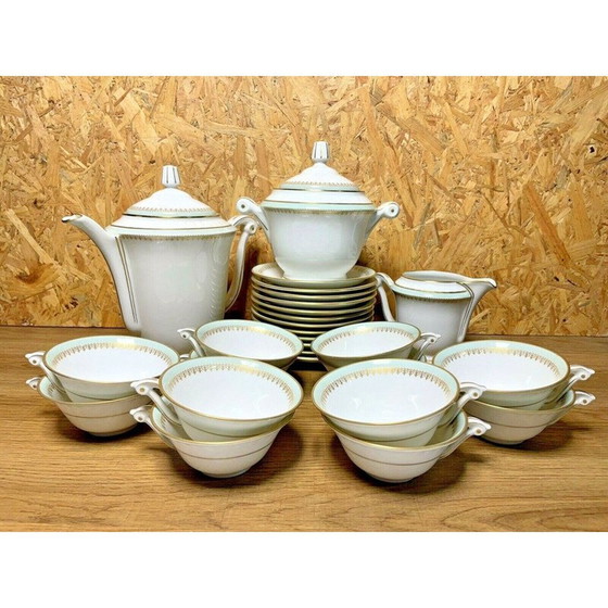 Image 1 of Service à café vintage en porcelaine Art Déco Limoges Ch. Field Haviland