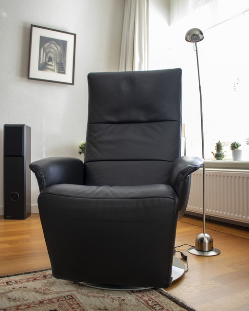 Fauteuil Jori Felini, 7465-Mo-Mi, pied rond Innox brossé