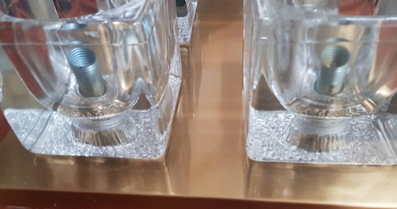 Image 1 of Plafonnier avec 4 cubes en verre de Peill & Putzler, années 1960