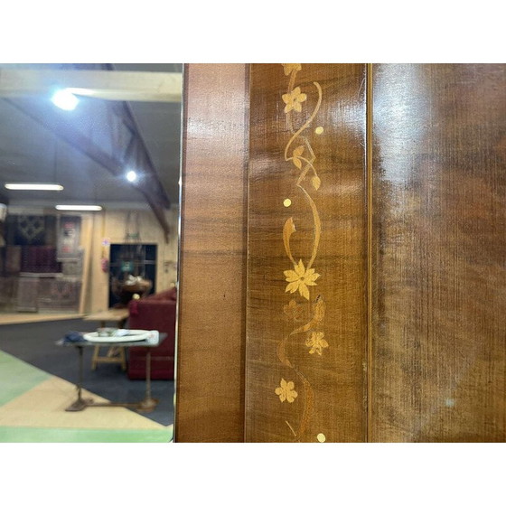 Image 1 of Armoire de chambre amovible Vintage Art Deco en ronce de noyer, 1940