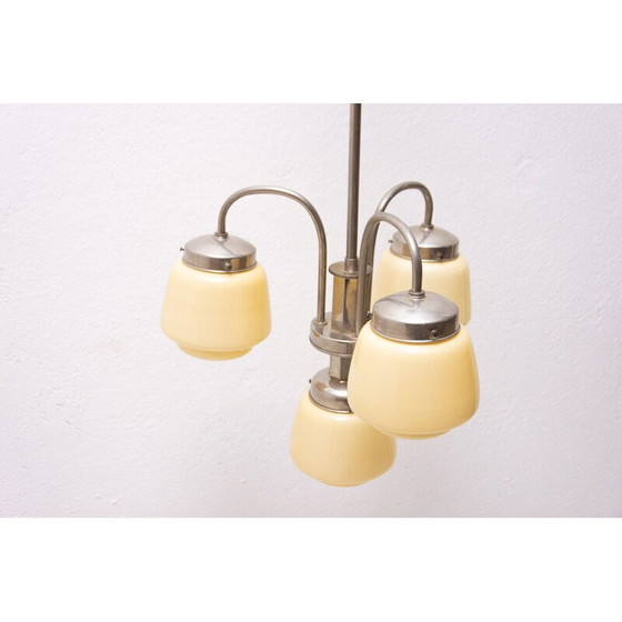 Image 1 of Lustre vintage à trois bras en métal chromé, 1930