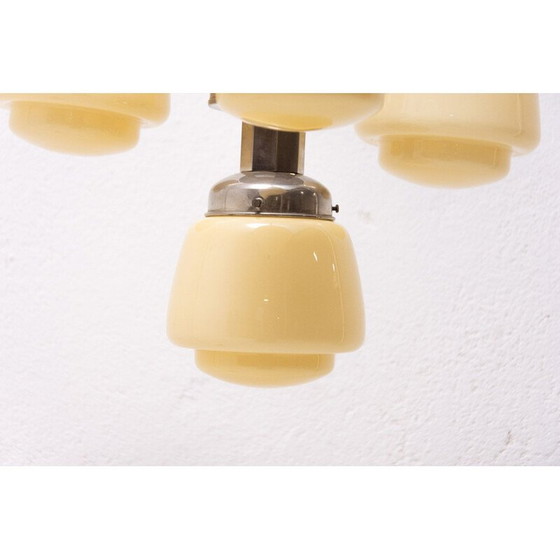 Image 1 of Lustre vintage à trois bras en métal chromé, 1930