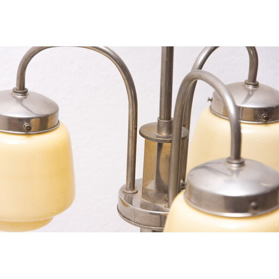 Image 1 of Lustre vintage à trois bras en métal chromé, 1930