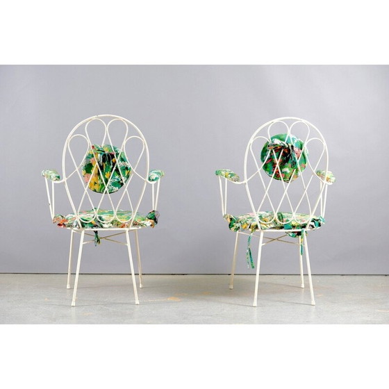 Image 1 of Paire de chaises vintage en fer blanc, Allemagne 1960