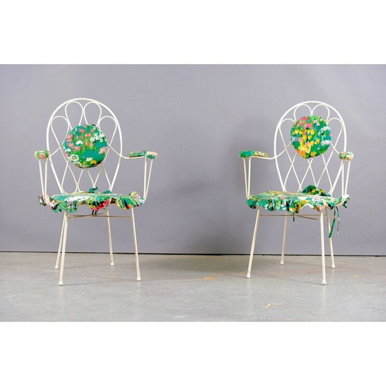 Image 1 of Paire de chaises vintage en fer blanc, Allemagne 1960