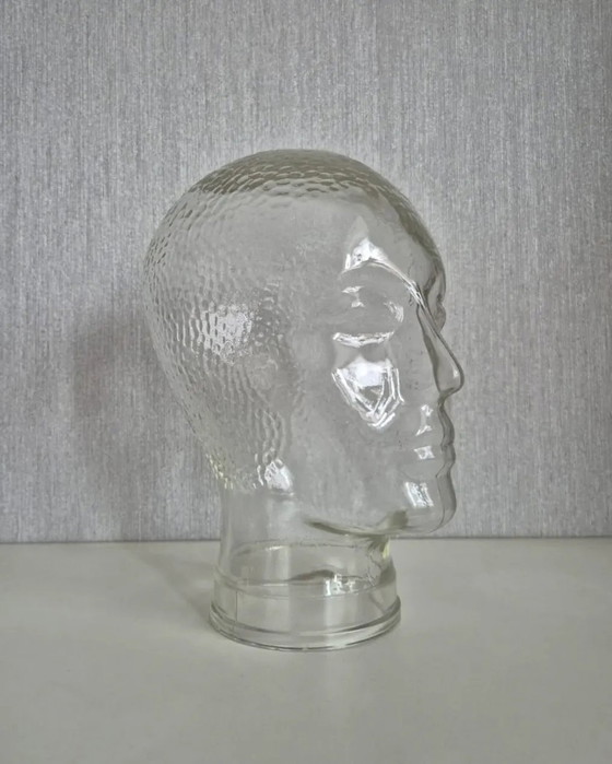 Image 1 of Tête en verre vintage
