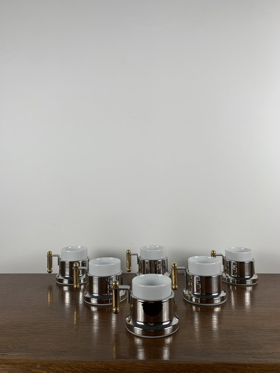 Image 1 of Ensemble de 6 tasses à café Vev Vigano, Italie, 1980