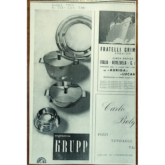 Image 1 of Paire de bols à soupe vintage de Gio Ponti pour Krupp-Milan, 1953