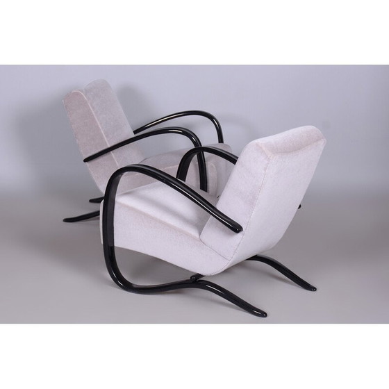 Image 1 of Paire de fauteuils gris vintage H-269 par Jindrich Halabala pour Up Zavody, Tchécoslovaquie, années 1930