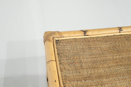 Image 1 of Table Basse Bambou & Rotin, Italie Années 1960S.