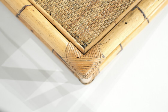 Image 1 of Table Basse Bambou & Rotin, Italie Années 1960S.