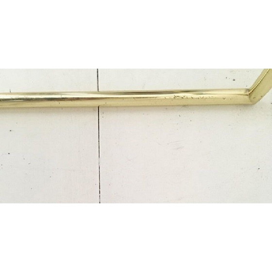 Image 1 of Porte-revues italien vintage en laiton et verre par Galotti et Radice