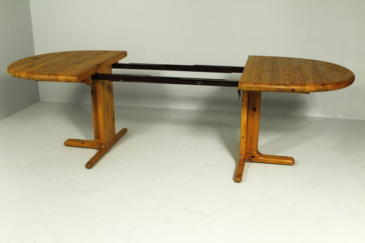 Table de salle à manger extensible en pin de Rubby, Danemark, années 1980