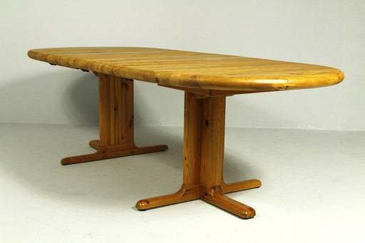 Table de salle à manger extensible en pin de Rubby, Danemark, années 1980