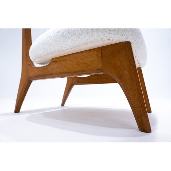 Image 1 of Paire de chaises de cheminée vintage blanches, Italie