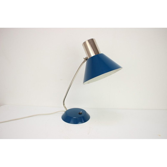 Image 1 of Lampe de table vintage en métal et chrome, Tchécoslovaquie 1960