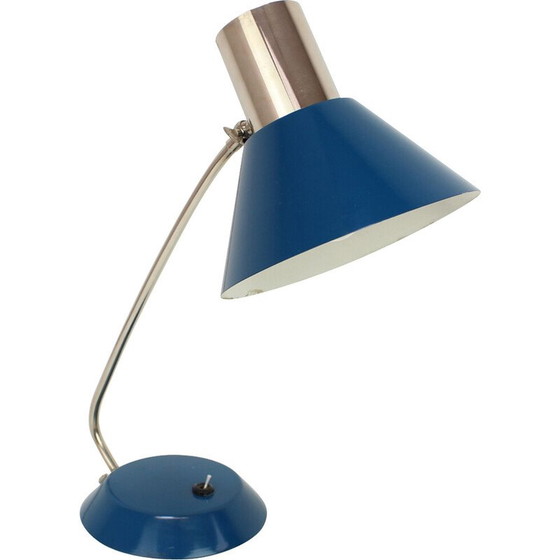 Image 1 of Lampe de table vintage en métal et chrome, Tchécoslovaquie 1960