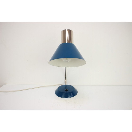 Image 1 of Lampe de table vintage en métal et chrome, Tchécoslovaquie 1960