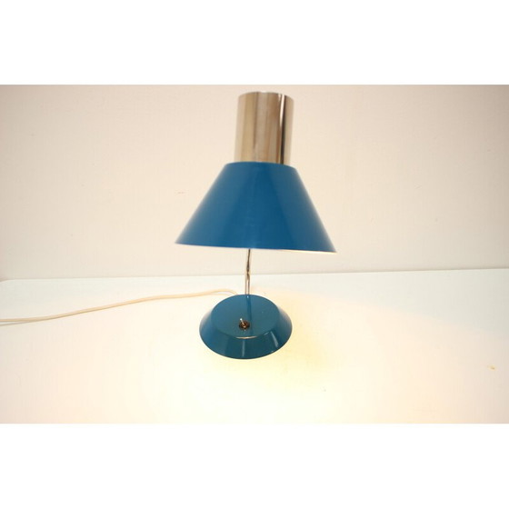 Image 1 of Lampe de table vintage en métal et chrome, Tchécoslovaquie 1960