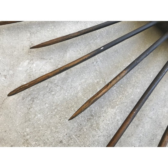 Image 1 of Miroir solaire vintage en métal, années 1950