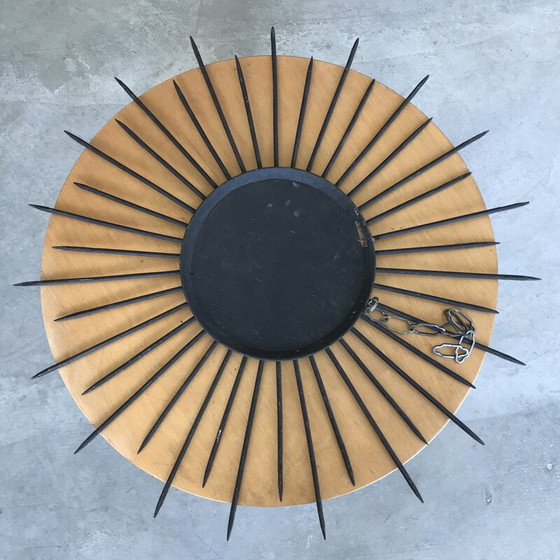 Image 1 of Miroir solaire vintage en métal, années 1950