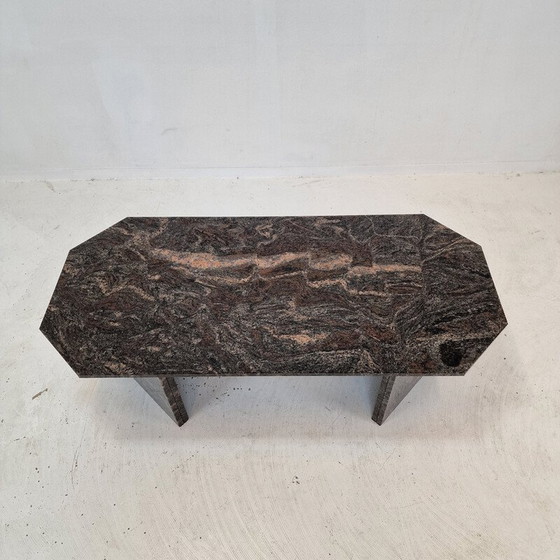 Image 1 of Table basse vintage italienne en granit, années 1980