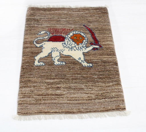 Tapis persan original noué à la main Gabbeh 90 X 60 cm Nouveau tapis