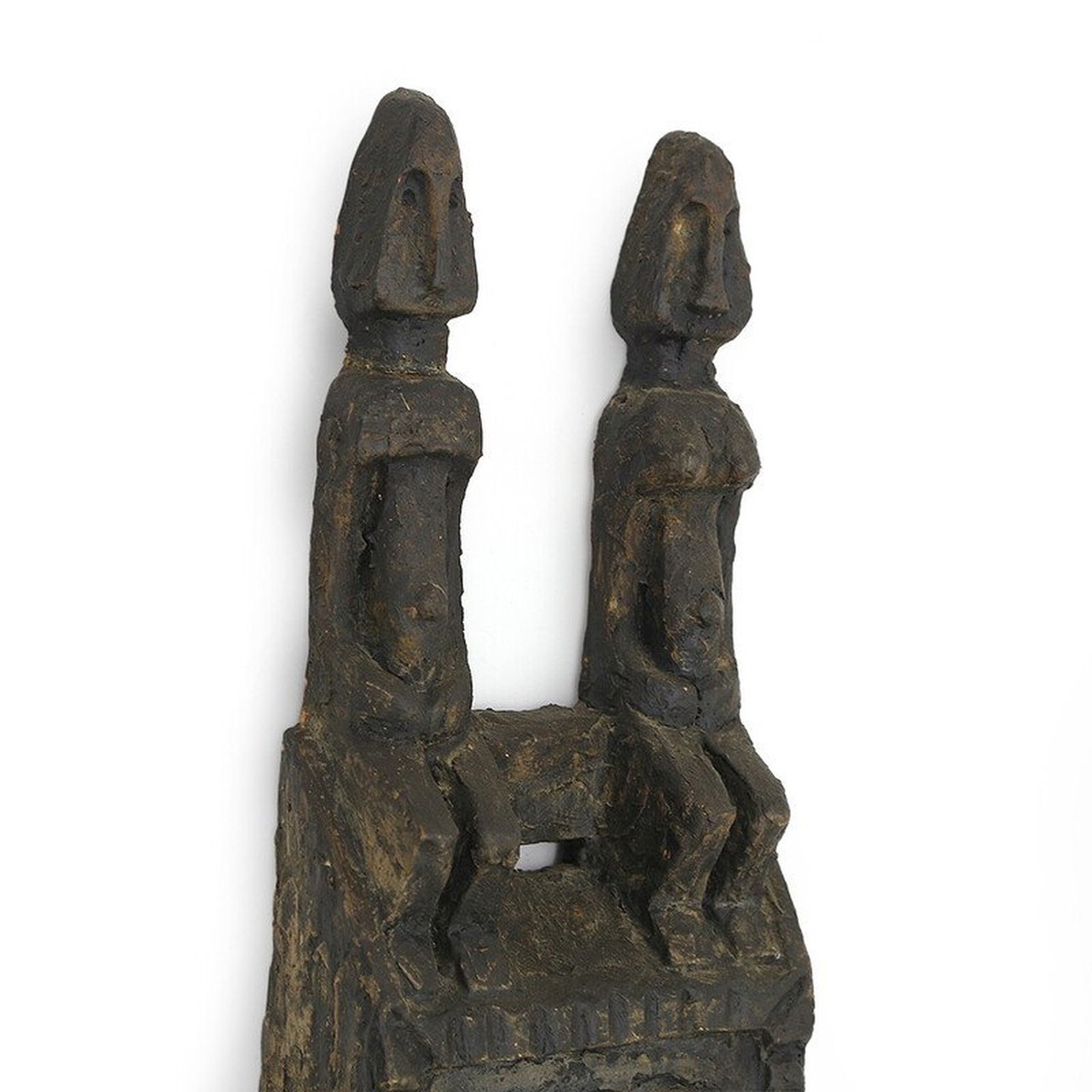 Suspension Murale Africaine Vintage En Céramique - Femme Africaine - 29 Cm - Années 1970
