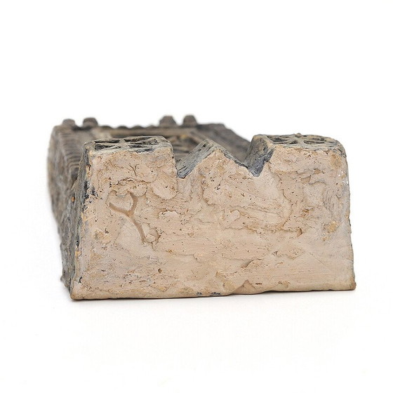 Image 1 of Sculpture vintage en céramique modelée et peinte d'inspiration africaine, 1960