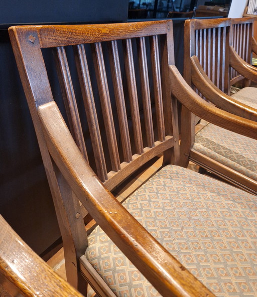 4 Fauteuils Schuitema Art Nouveau, Chaises de salle à manger