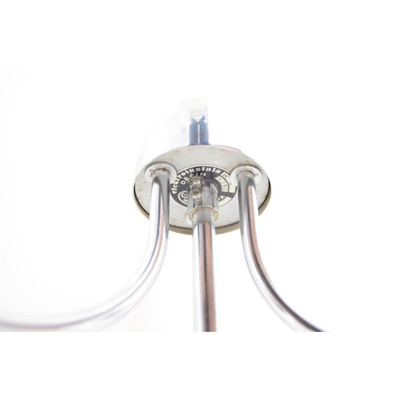 Image 1 of Lustre vintage en verre chromé par Elektroinstala Decin, Tchécoslovaquie 1970