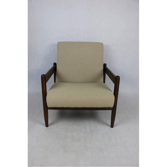 Image 1 of Fauteuil vintage en bouclé beige