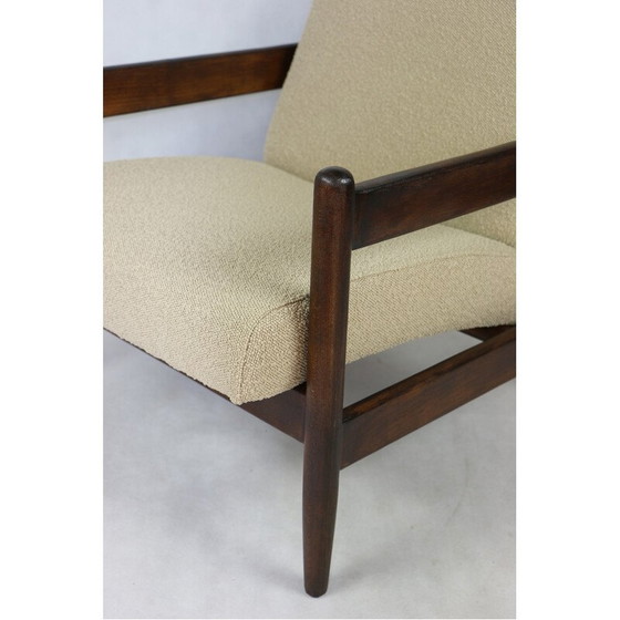 Image 1 of Fauteuil vintage en bouclé beige