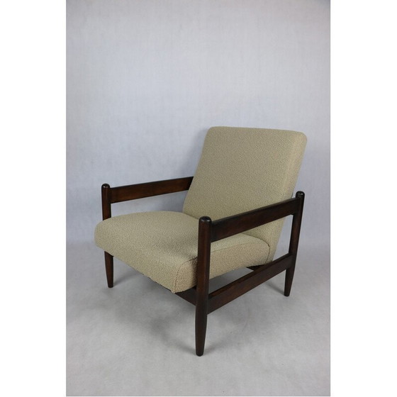 Image 1 of Fauteuil vintage en bouclé beige