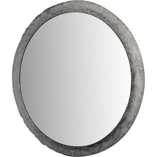 Miroir rond vintage en résine lucite par Ed, 1960