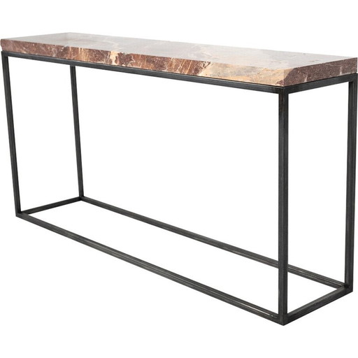 Console vintage en marbre et fer