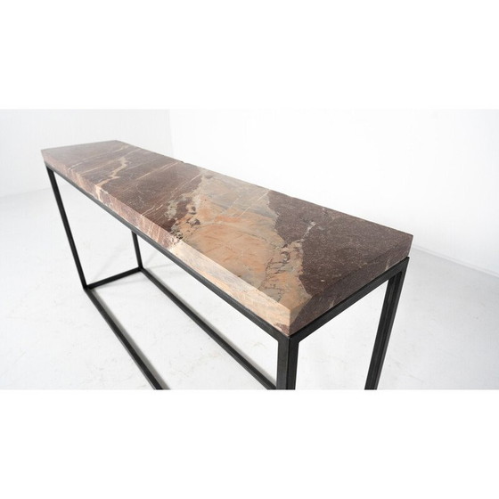 Image 1 of Console vintage en marbre et fer