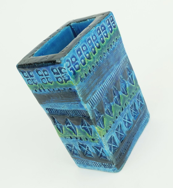 Image 1 of Vase Italien 1960S Raymor Bitossi Rimini Bleu Aldo Londi