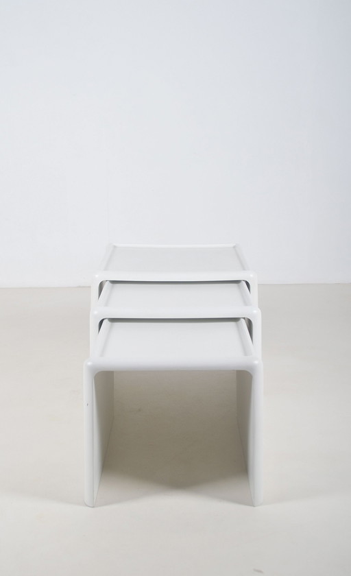 Ensemble de 3 tables gigognes conçues par Peter Ghyczy pour la collection Horn, 1970