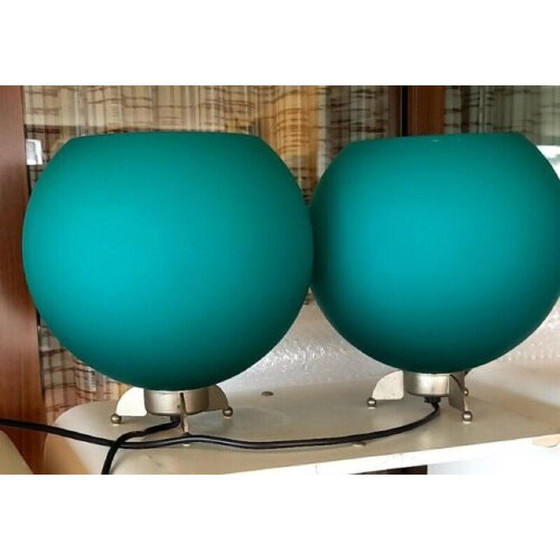 Image 1 of Paire de lampes vintage De Majo en verre de Murano, 1970-1980