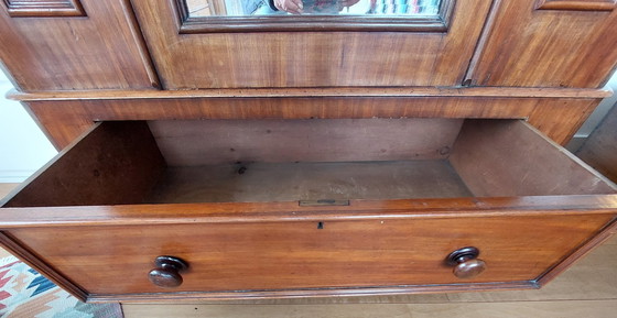 Image 1 of Classic Antique Wooden Hall Cupboard Hanging Cupboard Wardrobe Cupboard With Bottom Drawer