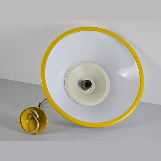 Image 1 of Rare lampe pendante Fabbian en verre - Suspension conique - Italie, 1980S.