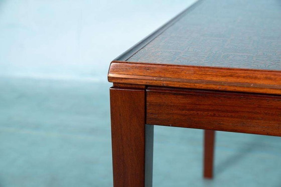 Image 1 of Table design danoise du milieu du siècle en cuivre perforé table vintage