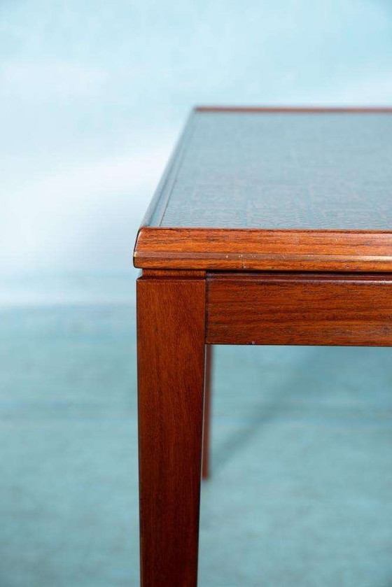 Image 1 of Table design danoise du milieu du siècle en cuivre perforé table vintage