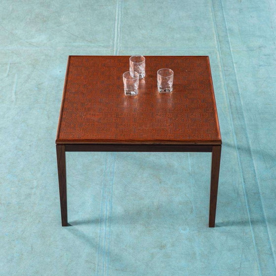 Image 1 of Table design danoise du milieu du siècle en cuivre perforé table vintage