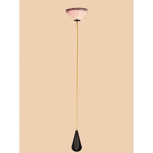 Lampadaire vintage "Ziggurat" en laiton doré par Shigeaki Asahara pour Stilnovo, 1980